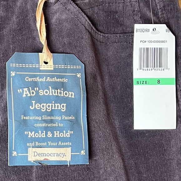 Democracy Corduroy Purple Jeggings Ab Solutions Pants - Picture 8 of 12